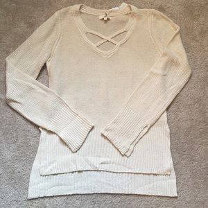 Ivory criss-cross sweater